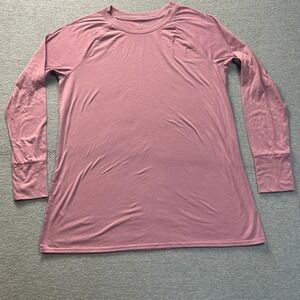 Tek Gear Long Sleeve Womens L Pink Activewear Tunic Top Stretch Athletic Shirt